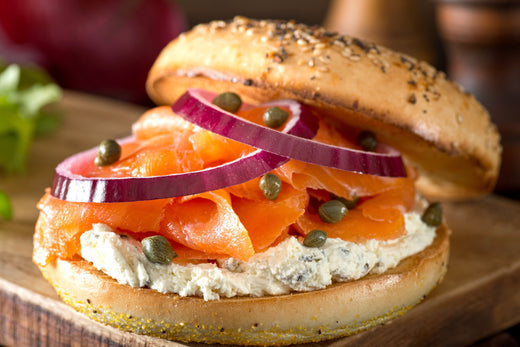 Toasted Bagel with Smoked Salmon and Cream Cheese